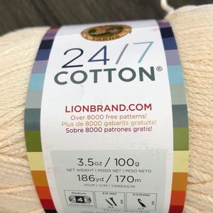 9 skeins of Lion Brand yarn “ecru” NWT